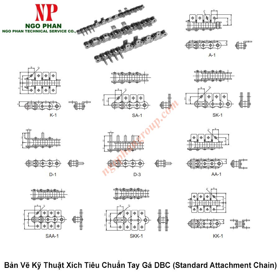 Xich Tieu Chuan Tay Ga DBC Standard Attachment Chain 1