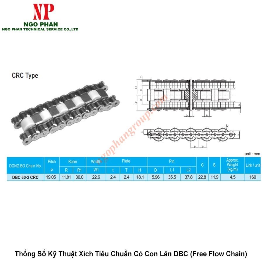 xich tieu chuan co con lan dbc free flow chain 9